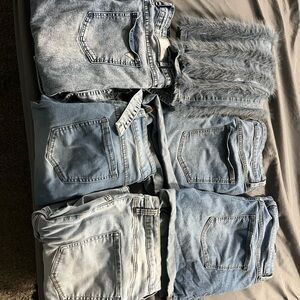 NOBO Light Blue Straight Leg Jeans and Shorts - Washed Denim Pack